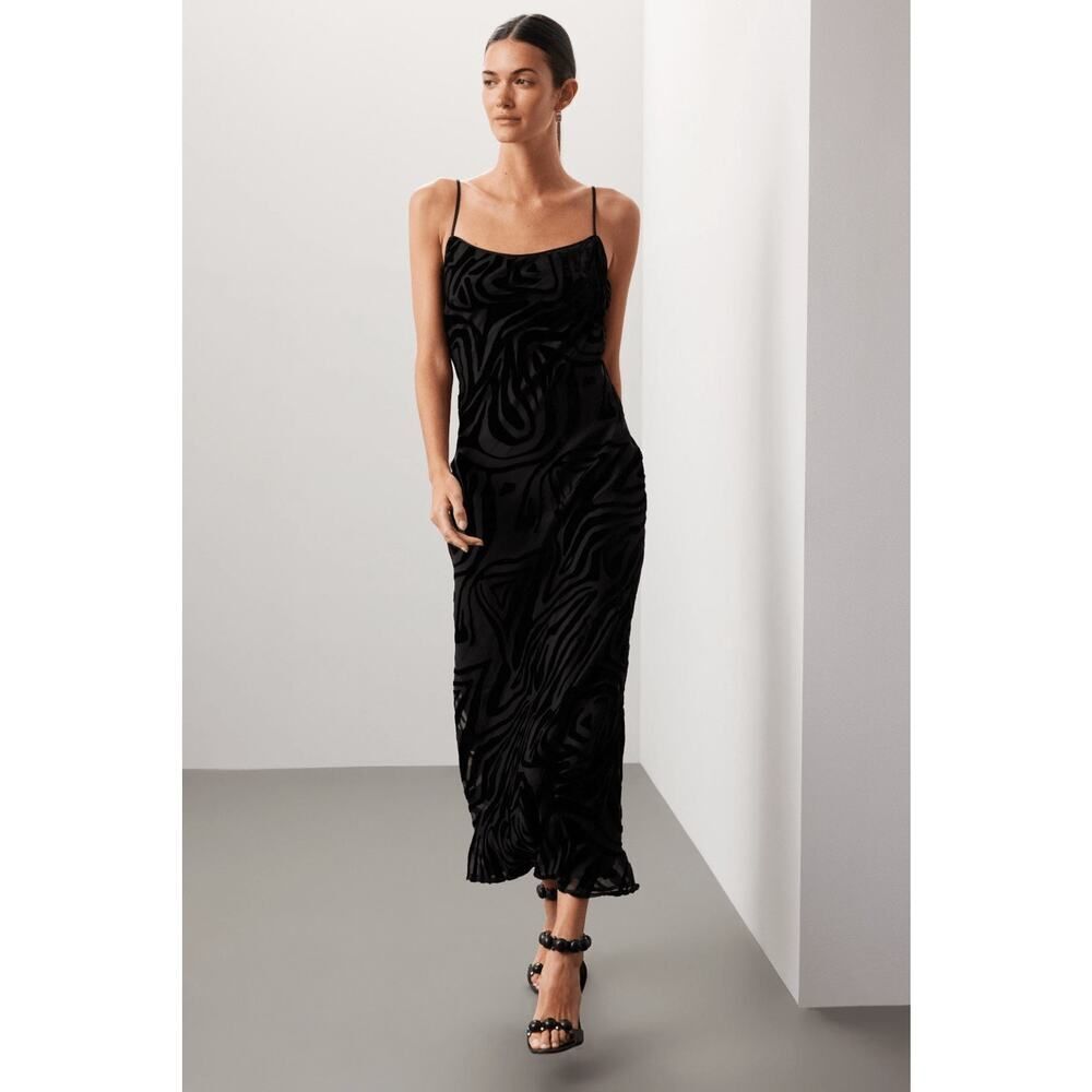 Ronny Kobo Burnout Slip Dress